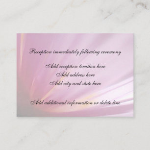 Pink Flower Petal Reception Card