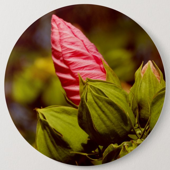 Pink Flower Photo Badge (Front)