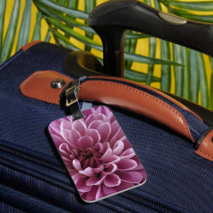 Pink Flower Photo Design Luggage Tag