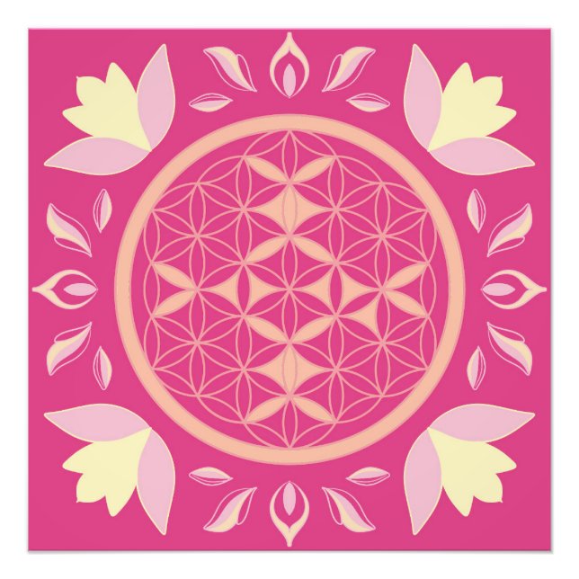 pink flower photo print (Front)