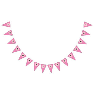 Pink Flower Power Bunting