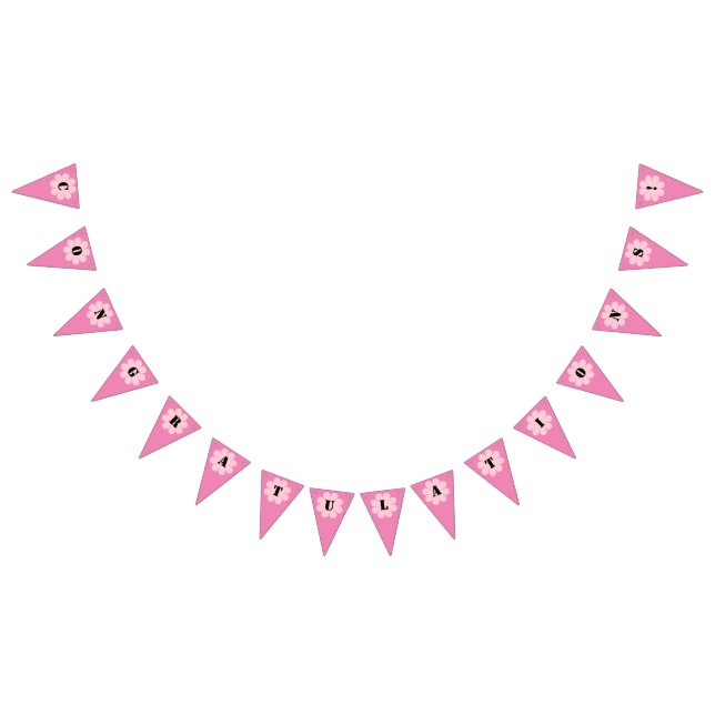 Pink Flower Power Bunting (All)