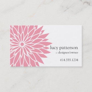 Pink Flower Power Chic Stylish Business Cards
