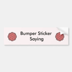 Pink Flower Ribbon by Kenneth Yoncich Bumper Sticker