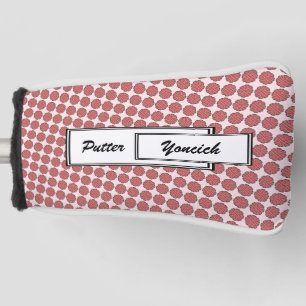 Pink Flower Ribbon by Kenneth Yoncich Golf Head Cover