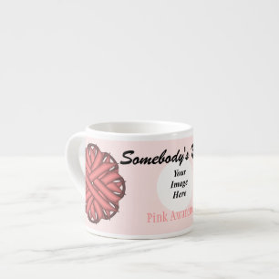 Pink Flower Ribbon Template by Kenneth Yoncich Espresso Cup