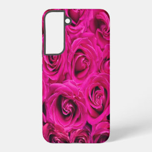 Pink flower roses pattern samsung galaxy case