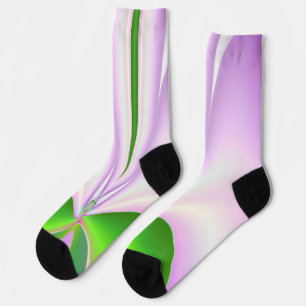 Pink Flower Socks