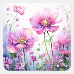 Pink flower Stickers