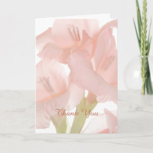 Pink Flower Thank You Sympathy / Memorial Card