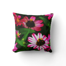 Pink Flower Throw Pillow
