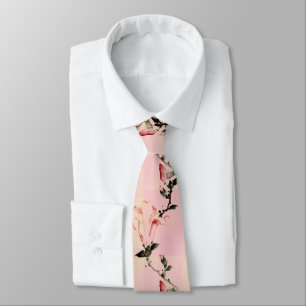 Pink Flower Tie