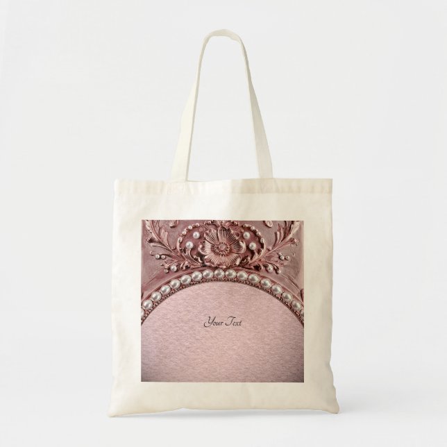 Pink Flower Tote Bag (Front)
