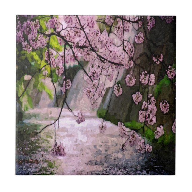 Pink Flower Tree Tile (Front)