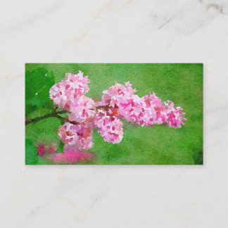 Pink Flower Watercolor Abstract Calling Card