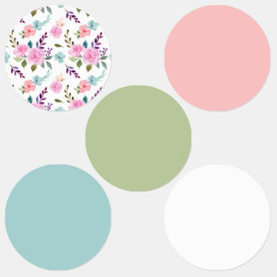 Pink flower watercolor seamless