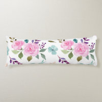 Pink flower watercolor seamless