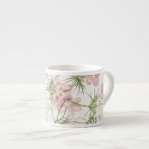 Pink Flower with Pine Expresso Mug