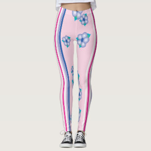 Pink Flowered Leggings