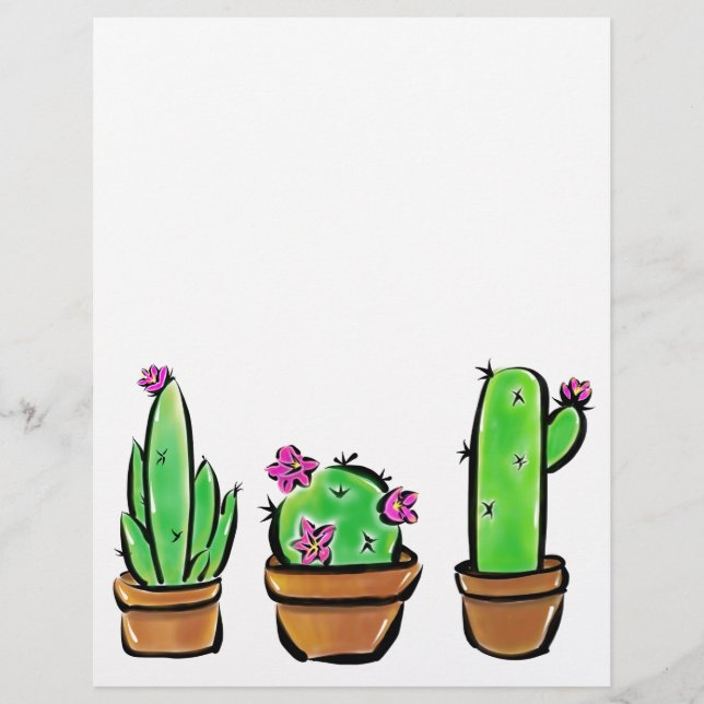 Pink flowering Cactus cacti succulents  (Front)
