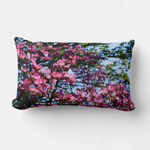Pink flowering Dogwood tree Lumbar Cushion
