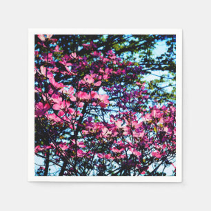 Pink flowering Dogwood tree Napkin