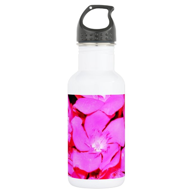 Pink Flowers 532 Ml Water Bottle (Front)