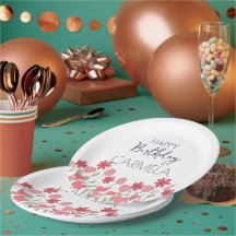 Pink Flowers and Hearts Birthday Party