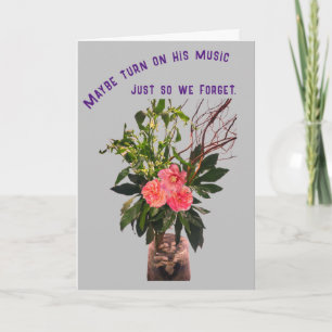 Pink Flowers and Poem Card