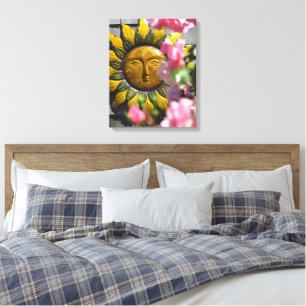 Pink Flowers and Sun - Martha's Vineyard Canvas Print