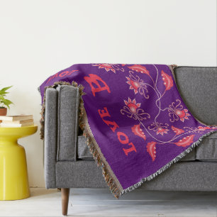 PINK FLOWERS AS GIFT FOR YOUR LOVER THROW BLANKET