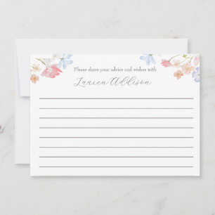 Pink FLowers Beautiful Floral Advice Cards