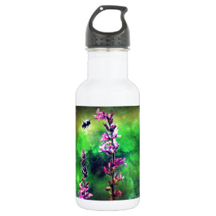 Pink Flowers & Bee Against The World 532 Ml Water Bottle