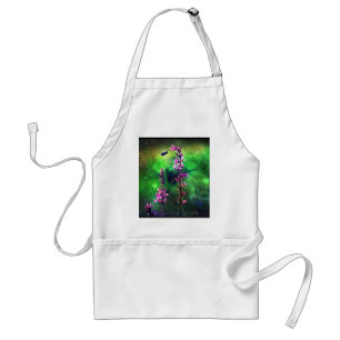 Pink Flowers & Bee Against The World Standard Apron