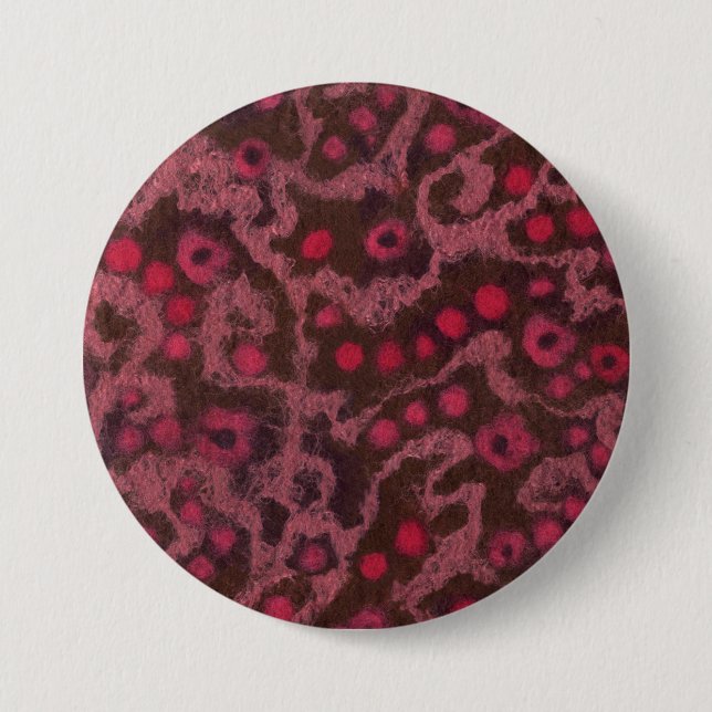 Pink Flowers Blush Curves whimsical floral pattern 7.5 Cm Round Badge (Front)