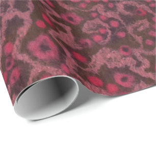 Pink Flowers Blush Curves whimsical floral pattern Wrapping Paper