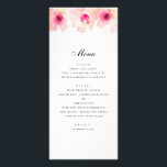 Pink flowers. Blush floral wedding dinner menu<br><div class="desc">Wedding menu with pink flowers. Suitable for birthday,  anniversary and any other party. Contact me,  please,  if you need additional items.</div>