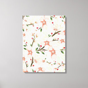 Pink flowers canvas print