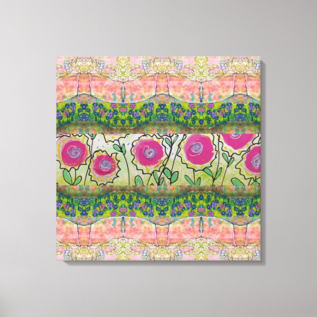Pink Flowers  Canvas Print (Front)