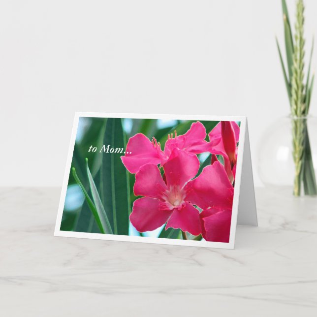 Pink Flowers Card (Front)
