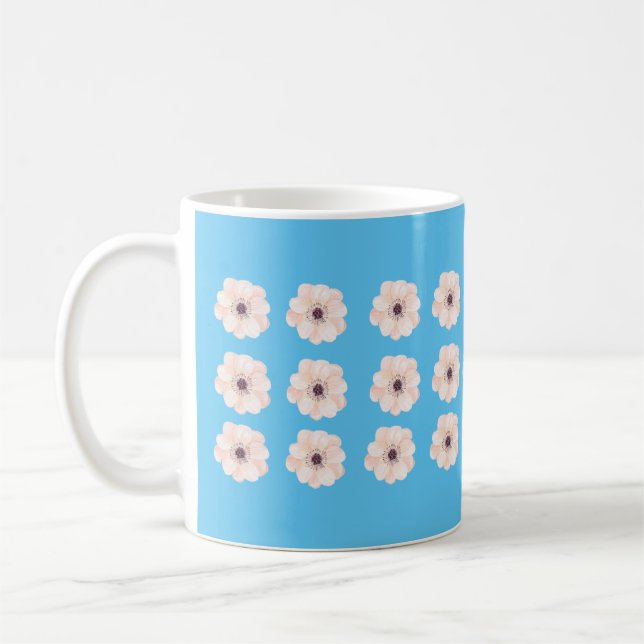 Pink flowers  coffee mug (Left)