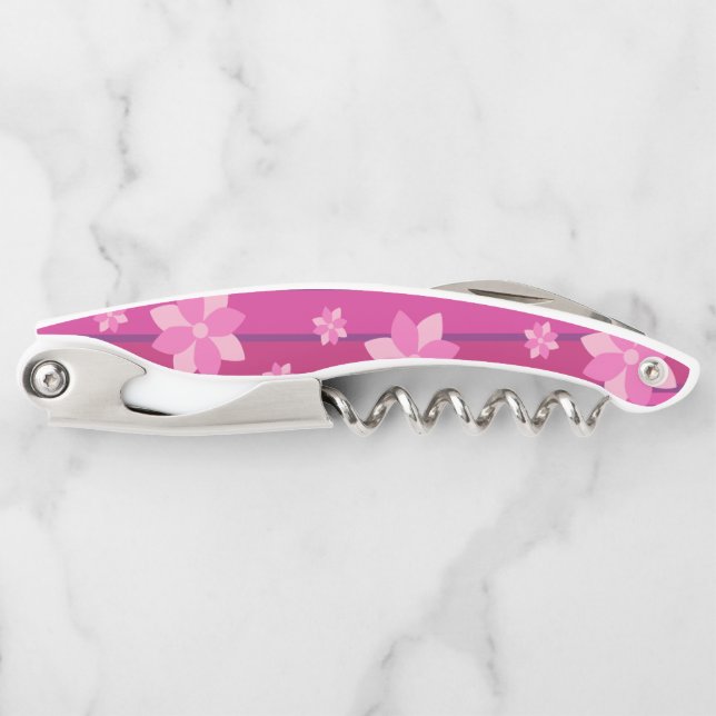 Pink Flowers Corkscrew (Front)