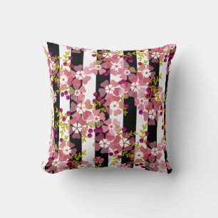 Pink flowers cushion