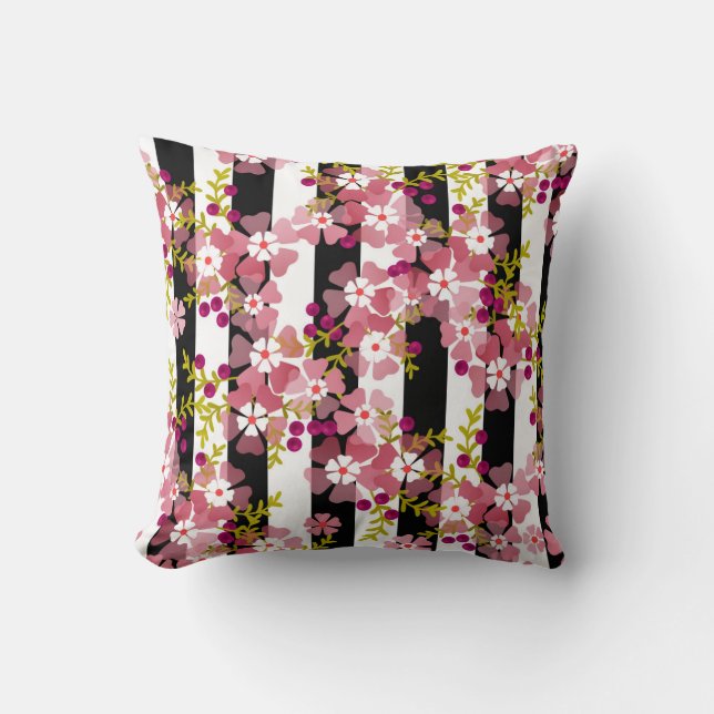 Pink flowers cushion (Front)