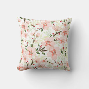 Pink flowers cushion