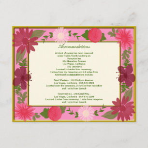 Pink Flowers Custom Enclosure Cards