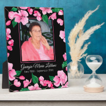 Pink Flowers Custom Memorial Keepsake