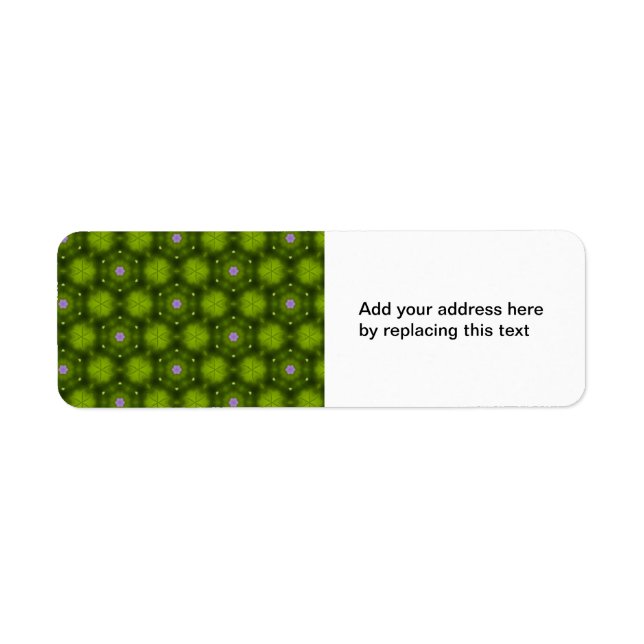 Pink Flowers Custom Return Address Labels (Front)