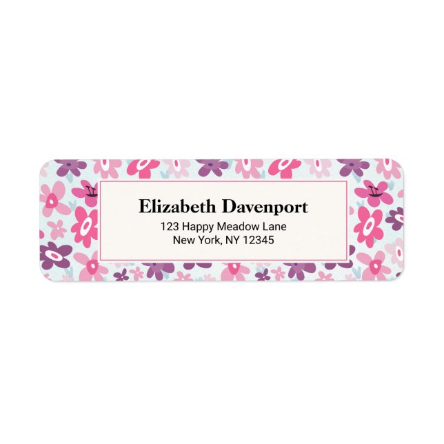 Pink Flowers Cute Whimsical Pattern (Front)
