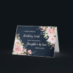 Pink Flowers Daughter In Law Birthday Card<br><div class="desc">Pretty and thoughtful greeting card for your daughter in law's birthday with light blush pink watercolor flowers and hand lettered style text.</div>